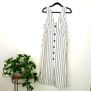 Topshop NWOT White & Black Midi Dress
